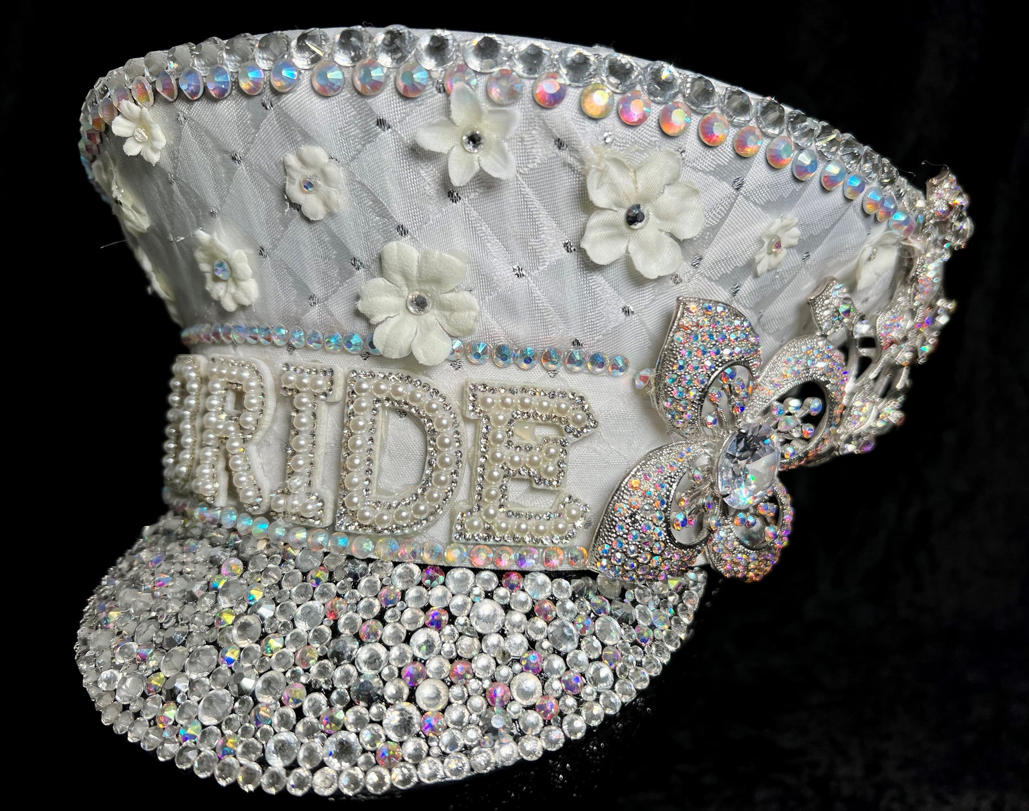Bridal Bling Hats-Bridal Gifts-Swarovski Hats Sparkling Star Rhinestone Cowboy Hat White Sequins Bridal  main image 2
